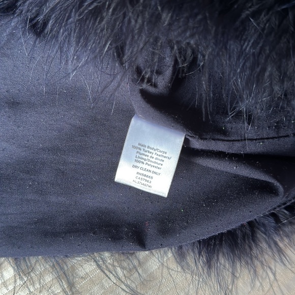 Chelsea28 Midnight Blue Cropped Feather Jacket XS - Picture 4 of 7